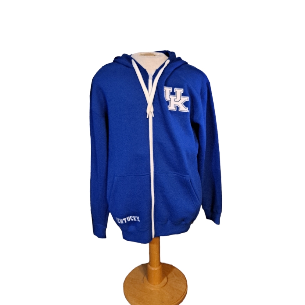 University of Kentucky Zip-Up Hoodie Jacket - Blue with White Trim